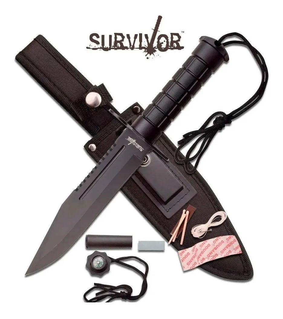 Cuchillo De Supervivencia Survivor Hk-786bk Negro – SUIZA + XTREME