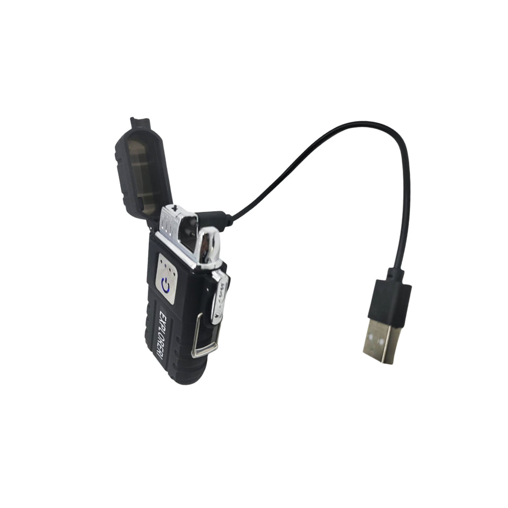 Mechero eléctrico recargable por USB, encendedor de Plasma de