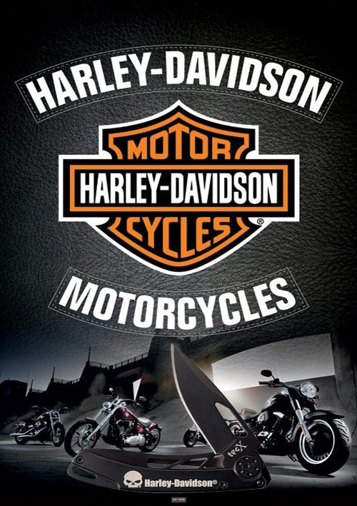Mini Navaja Negra Harley Davidson Con Clip Para Billetes Calavera – SUIZA +  XTREME