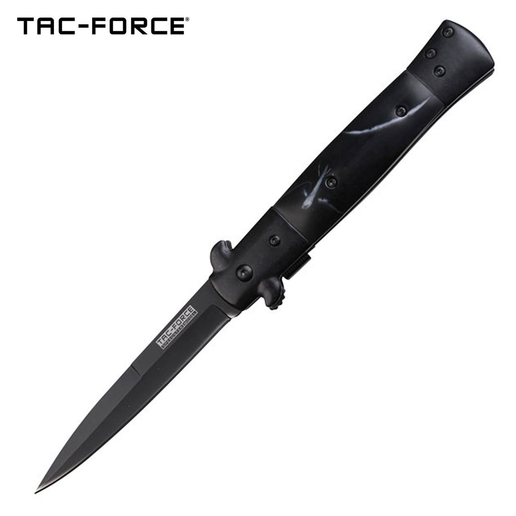 Navaja Tac Force Tipo Stiletto Negra Tf-623bb – SUIZA + XTREME