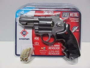 Pistola Revolver Fullmetal Crosman 5 Tanques Co2 + 1500 Bbs Kit De Uso  Deportivo Crosman CRVL357S, GC12-500, DBB-177